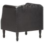 Sillón con diseño de cubo cuero de cabra auténtico negro de vidaXL, Sillones - Ref: Foro24-286617, Precio: 271,89 €, Descuent...