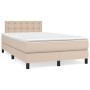 Cama box spring con colchón cuero sintético capuchino 120x200cm de vidaXL, Camas y somieres - Ref: Foro24-3141118, Precio: 38...