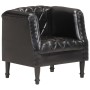 Sillón con diseño de cubo cuero de cabra auténtico negro de vidaXL, Sillones - Ref: Foro24-286617, Precio: 271,89 €, Descuent...
