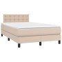 Cama box spring con colchón cuero sintético capuchino 120x200cm de vidaXL, Camas y somieres - Ref: Foro24-3141118, Precio: 38...
