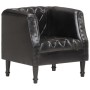Sillón con diseño de cubo cuero de cabra auténtico negro de vidaXL, Sillones - Ref: Foro24-286617, Precio: 271,89 €, Descuent...