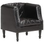Sillón con diseño de cubo cuero de cabra auténtico negro de vidaXL, Sillones - Ref: Foro24-286617, Precio: 271,89 €, Descuent...