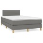 Cama box spring con colchón tela gris oscuro 120x200 cm de vidaXL, Camas y somieres - Ref: Foro24-3140682, Precio: 372,79 €, ...