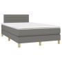 Cama box spring con colchón tela gris oscuro 120x200 cm de vidaXL, Camas y somieres - Ref: Foro24-3140682, Precio: 372,79 €, ...