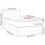 Box spring bed with black synthetic leather mattress 90x190 cm by vidaXL, Beds and slatted bases - Ref: Foro24-3141095, Price...