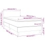 Cama box spring con colchón tela color crema 100x200 cm de vidaXL, Camas y somieres - Ref: Foro24-3140438, Precio: 293,35 €, ...