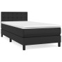 Cama box spring con colchón cuero sintético negro 100x200 cm de vidaXL, Camas y somieres - Ref: Foro24-3141107, Precio: 305,1...