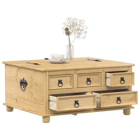 Caja de almacenaje Corona madera maciza de pino 90x78x45 cm en Baúles de almacenamiento | Comprar online en Foru.es