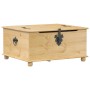 Caja de almacenaje Corona madera maciza de pino 90x78x45 cm en Baúles de almacenamiento | Comprar online en Foru.es