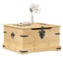 Caja de almacenaje Corona madera maciza de pino 78x78x45 cm en Baúles de almacenamiento | Comprar online en Foru.es