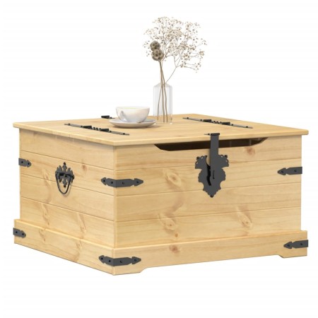 Caja de almacenaje Corona madera maciza de pino 78x78x45 cm en Baúles de almacenamiento | Comprar online en Foru.es