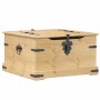 Caja de almacenaje Corona madera maciza de pino 78x78x45 cm en Baúles de almacenamiento | Comprar online en Foru.es
