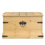 Caja de almacenaje Corona madera maciza de pino 78x78x45 cm en Baúles de almacenamiento | Comprar online en Foru.es