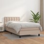 Cama box spring con colchón cuero sintético capuchino 100x200cm de vidaXL, Camas y somieres - Ref: Foro24-3141112, Precio: 32...