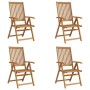 Sillas plegables de jardín 4 unidades madera de acacia maciza en Sillas de jardín | Comprar online en Foru.es