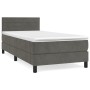 Cama box spring con colchón terciopelo gris oscuro 90x200 cm de vidaXL, Camas y somieres - Ref: Foro24-3141342, Precio: 288,4...