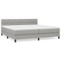 Cama box spring con colchón tela gris claro 200x200 cm de vidaXL, Camas y somieres - Ref: Foro24-3140321, Precio: 585,81 €, D...
