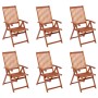 Sillas de jardín plegables 6 uds madera macizo de acacia en Sillas de jardín | Comprar online en Foru.es