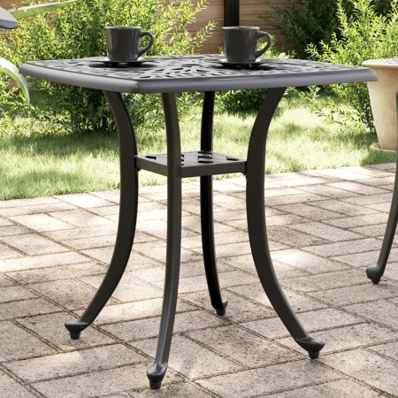 Mesa de jardín aluminio fundido negro 80x80x75 cm en Mesas de jardín | Comprar online en Foru.es