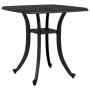 Mesa de jardín aluminio fundido negro 80x80x75 cm en Mesas de jardín | Comprar online en Foru.es