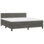 Cama box spring con colchón terciopelo gris oscuro 180x200 cm de vidaXL, Camas y somieres - Ref: Foro24-3141198, Precio: 517,...
