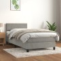 Cama box spring con colchón terciopelo gris claro 80x200 cm de vidaXL, Camas y somieres - Ref: Foro24-3141149, Precio: 265,86...