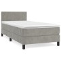 Cama box spring con colchón terciopelo gris claro 80x200 cm de vidaXL, Camas y somieres - Ref: Foro24-3141149, Precio: 265,86...