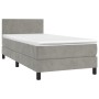 Cama box spring con colchón terciopelo gris claro 80x200 cm de vidaXL, Camas y somieres - Ref: Foro24-3141149, Precio: 265,86...