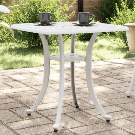 Mesa de jardín aluminio fundido blanco 53x53x53 cm en Mesas de jardín | Comprar online en Foru.es