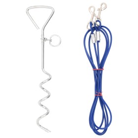 Cable de amarre para perros con estaca de tierra 3 m en Correas para perros | Comprar online en Foru.es