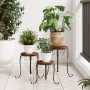 Soportes para plantas 3 uds cerámica terracota y blanco en Soportes para macetas | Comprar online en Foru.es
