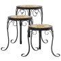 Soportes para plantas 3 uds cerámica terracota y blanco en Soportes para macetas | Comprar online en Foru.es