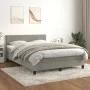 Boxspringbett mit hellgrauer Samtmatratze 140x190 cm von vidaXL, Betten und Lattenroste - Ref: Foro24-3141179, Preis: 433,97 ...