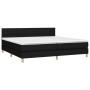Cama box spring con colchón tela negro 200x200 cm de vidaXL, Camas y somieres - Ref: Foro24-3140643, Precio: 577,67 €, Descue...