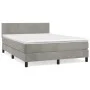 Boxspringbett mit hellgrauer Samtmatratze 140x190 cm von vidaXL, Betten und Lattenroste - Ref: Foro24-3141179, Preis: 433,97 ...