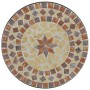 Mesa bistró de mosaico cerámica terracota y blanco Ø50x70 cm en Mesas de jardín | Comprar online en Foru.es