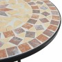 Mesa bistró de mosaico cerámica terracota y blanco Ø50x70 cm en Mesas de jardín | Comprar online en Foru.es