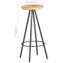 Taburetes de cocina 4 unidades madera de mango rugosa de vidaXL, Taburetes de cocina - Ref: Foro24-286615, Precio: 253,45 €, ...
