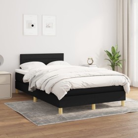 Cama box spring con colchón tela negro 120x200 cm de vidaXL, Camas y somieres - Ref: Foro24-3140683, Precio: 375,16 €, Descue...
