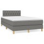 Cama box spring con colchón tela gris oscuro 120x200 cm de vidaXL, Camas y somieres - Ref: Foro24-3140842, Precio: 374,47 €, ...