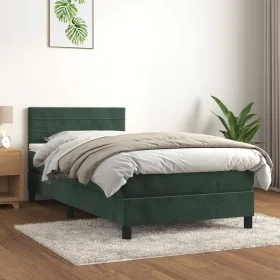 Box spring bed with dark green velvet mattress 80x200 cm by vidaXL, Beds and slatted bases - Ref: Foro24-3141332, Price: 257,...