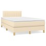 Cama box spring con colchón tela color crema 120x200 cm de vidaXL, Camas y somieres - Ref: Foro24-3140766, Precio: 386,23 €, ...