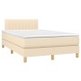 Cama box spring con colchón tela color crema 120x200 cm de vidaXL, Camas y somieres - Ref: Foro24-3140766, Precio: 386,23 €, ...