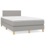 Cama box spring con colchón tela gris claro 120x200 cm de vidaXL, Camas y somieres - Ref: Foro24-3140441, Precio: 379,27 €, D...
