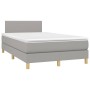 Cama box spring con colchón tela gris claro 120x200 cm de vidaXL, Camas y somieres - Ref: Foro24-3140441, Precio: 379,27 €, D...