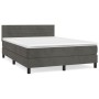 Cama box spring con colchón terciopelo gris oscuro 140x190 cm de vidaXL, Camas y somieres - Ref: Foro24-3141360, Precio: 424,...