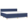 Cama box spring con colchón tela azul 200x200 cm de vidaXL, Camas y somieres - Ref: Foro24-3140887, Precio: 627,25 €, Descuen...