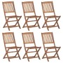 Sillas de jardín plegables 6 uds madera maciza de acacia en Sillas de jardín | Comprar online en Foru.es