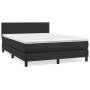 Cama box spring con colchón cuero sintético negro 140x200cm de vidaXL, Camas y somieres - Ref: Foro24-3141005, Precio: 448,76...