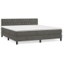 Cama box spring con colchón terciopelo gris oscuro 180x200 cm de vidaXL, Camas y somieres - Ref: Foro24-3141498, Precio: 525,...